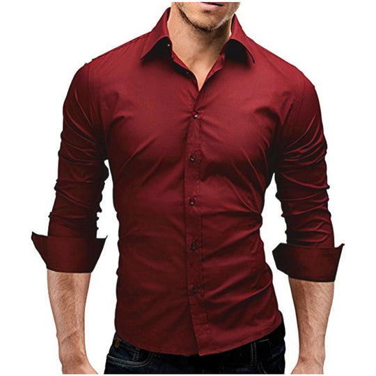 Herren nan tailliertes Businesshemd mit Cutaway-Kragen und Stretch-Baumwollmix EB