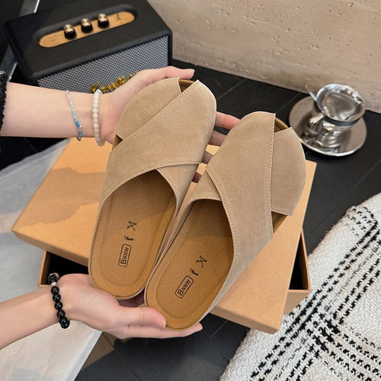 Damen offene Clogs mit ergonomischem Fußbett und antirutschfähiger Sohle EB