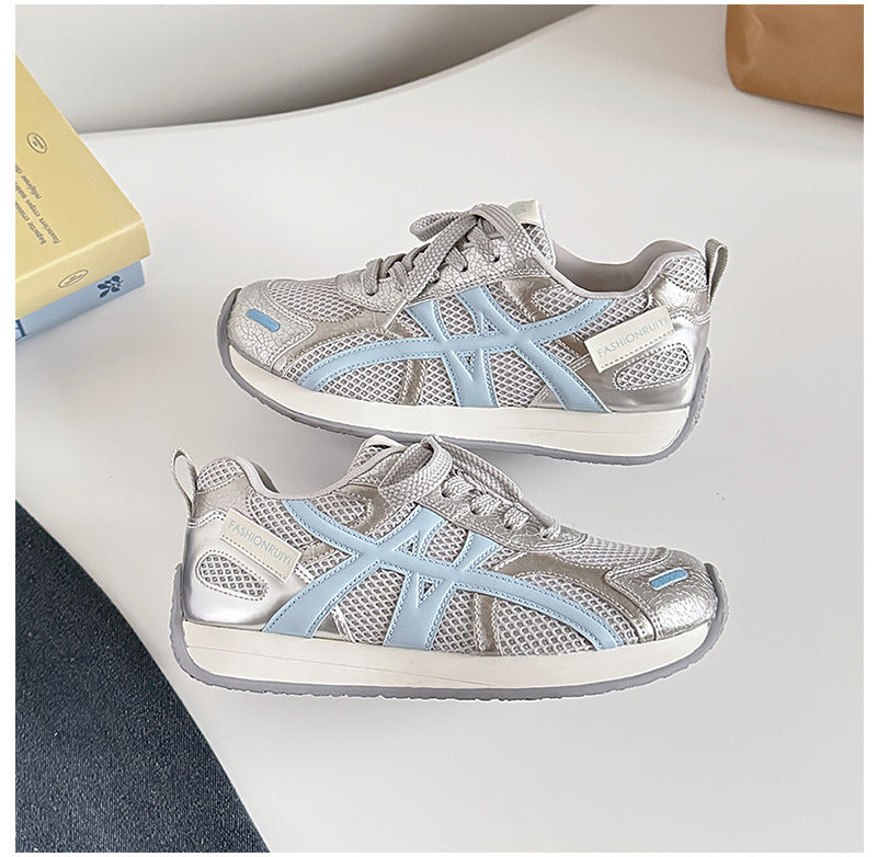 Damen Sportliche Sneakers mit atmungsaktiver Mesh-Oberfläche EB
