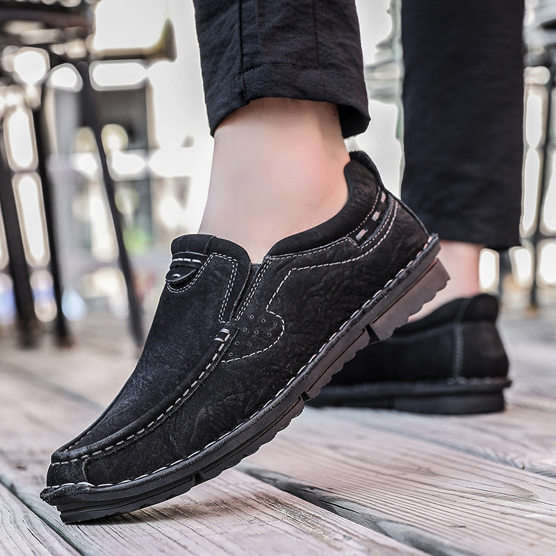 Herren elegante Slipper aus hochwertigem Leder mit weichem Innenfutter EB