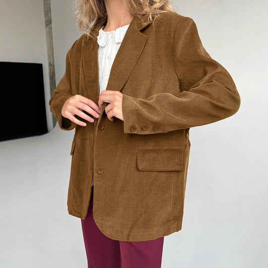 Damen Eleganter und bequemer Cord Blazer EB