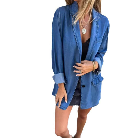 Damen entspannter Oversized Blazer EB