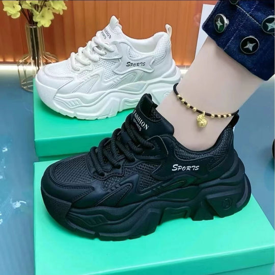Damen Sportliche Chunky Sneakers mit atmungsaktiver Mesh-Oberfläche und innovativer Sohle EB