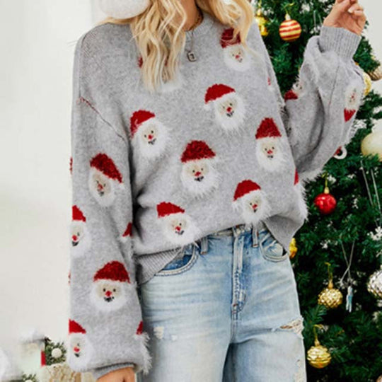 EB | Weihnachtlicher Strickpullover mit Rentiermotiv