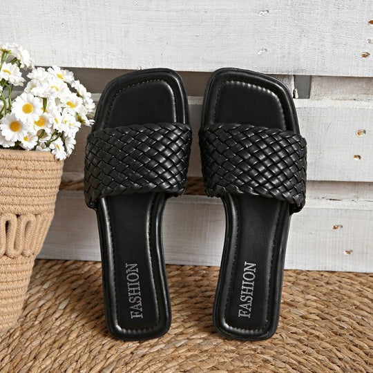 Damen Geflochtene Pantoletten EB