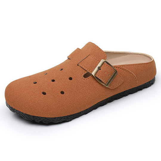 Damen nan lässiger Clog-Slipper mit verstellbarer Schnalle und ergonomischem Komfortfußbett EB