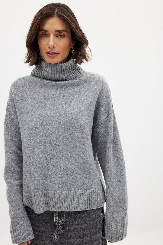 Damen feiner Rollkragenpullover aus weichem Strick EB