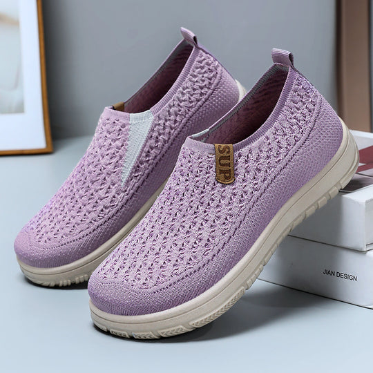 Damen Atmungsaktive Slip-On Freizeitschuhe mit elastischem Design EB
