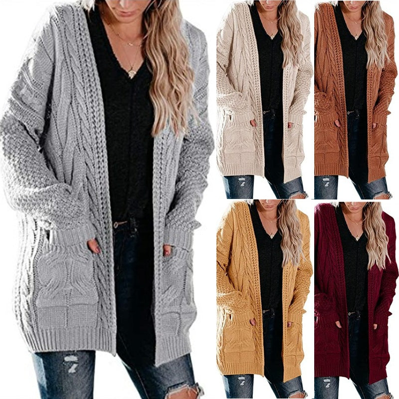 Damen Strickjacke mit Taschen und lässigem Schnitt EB