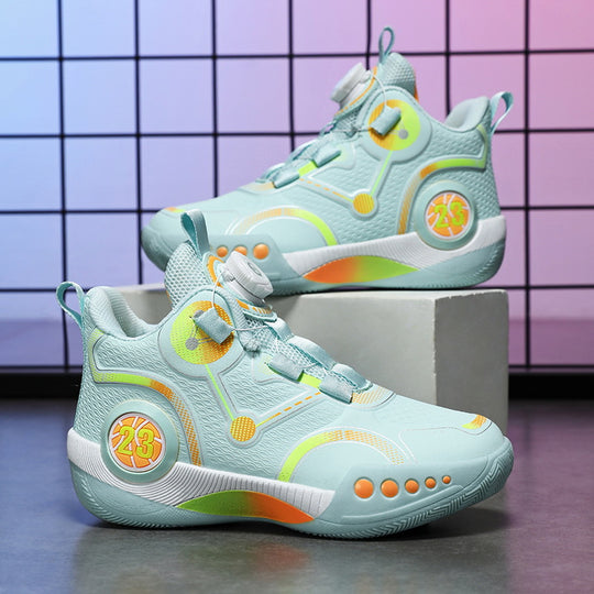 Unisex futuristische High‑Top Basketball‑Sneaker mit Drehverschlusssystem und gepolsterter Wabenzwischensohle EB