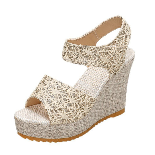Damen Plateau-Sandalen mit elegantem Riemchen-Design EB