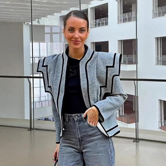 Damen Modische Jacke mit auffälligem Design EB