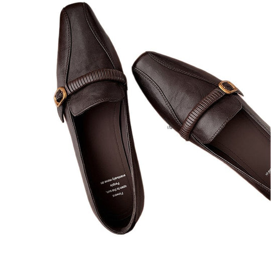 Damen Elegante Ballerina-Pumps mit einzigartiger Schnallenverzierung EB