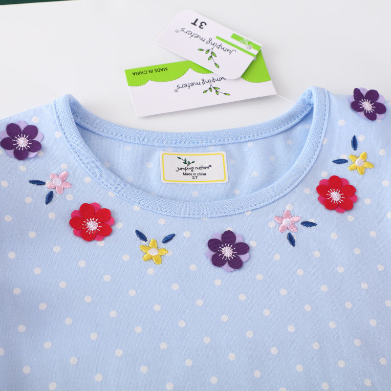 Mädchen Langarmkleid mit fröhlichen Feen-Applikationen EB