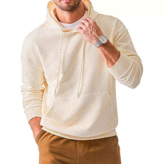 Herren Kapuzenpullover mit strukturiertem Design und praktischer Kängurutasche EB