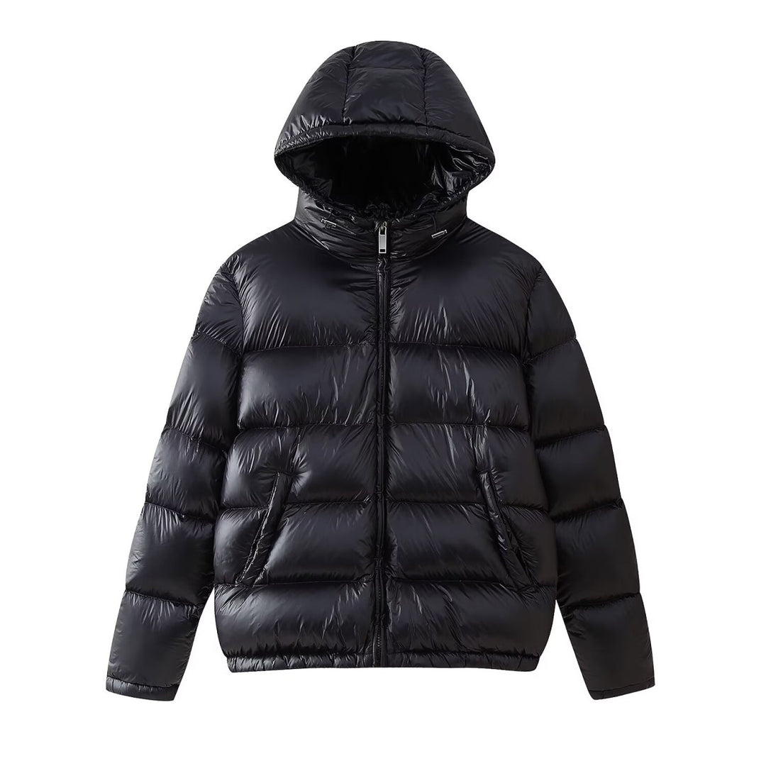 Damen gefütterte Kapuzenjacke mit eleganter Steppung EB