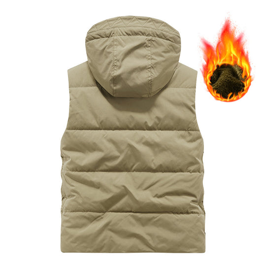 Herren Multifunktionale Outdoorweste mit Kapuze und wärmendem Fleecefutter EB
