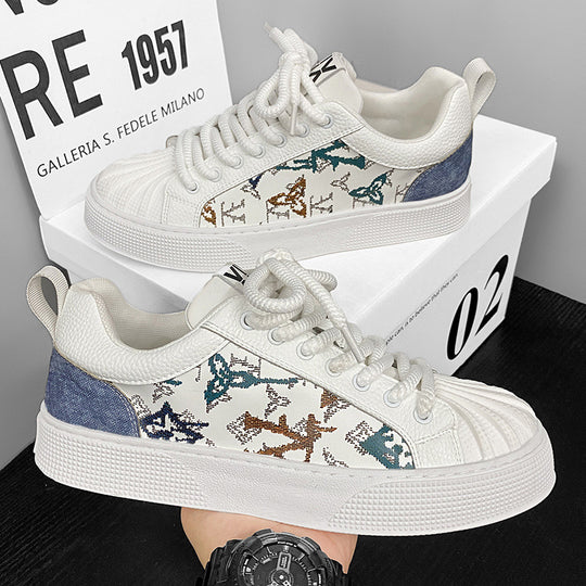 Damen Modische Sneakers mit einzigartigem Muster und rutschfester Sohle EB