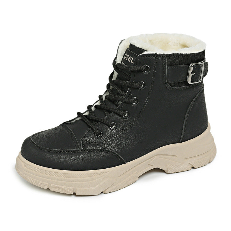 Damen Winterliche High-Top Sneaker mit weichem Fleece-Futter EB