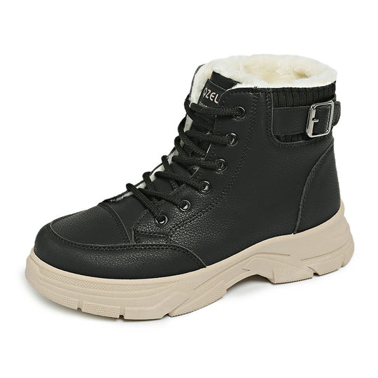 Damen Winterliche High-Top Sneaker mit weichem Fleece-Futter EB