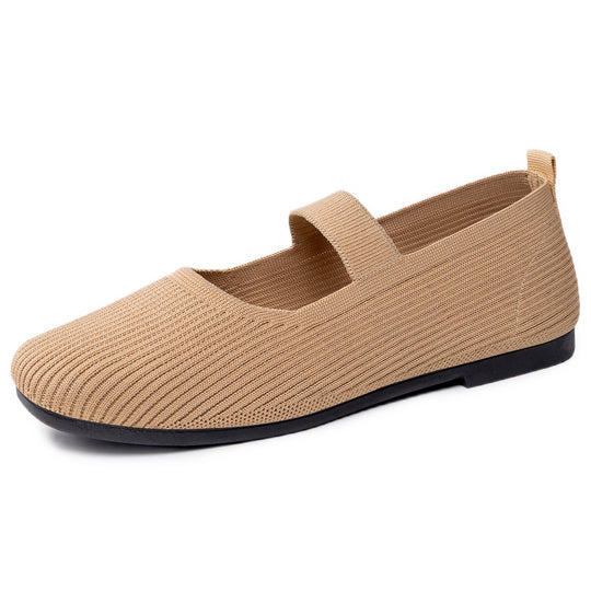 Damen Bequeme und flexible Slip-On Ballerinas EB
