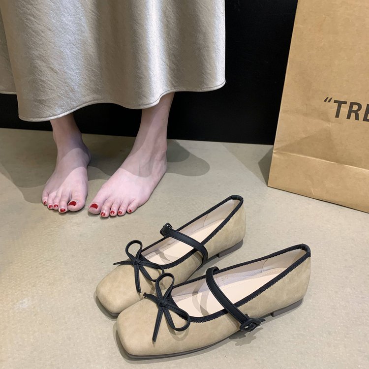 Damen elegante Mary Jane Ballerinas mit modischem Schleifenakzent EB
