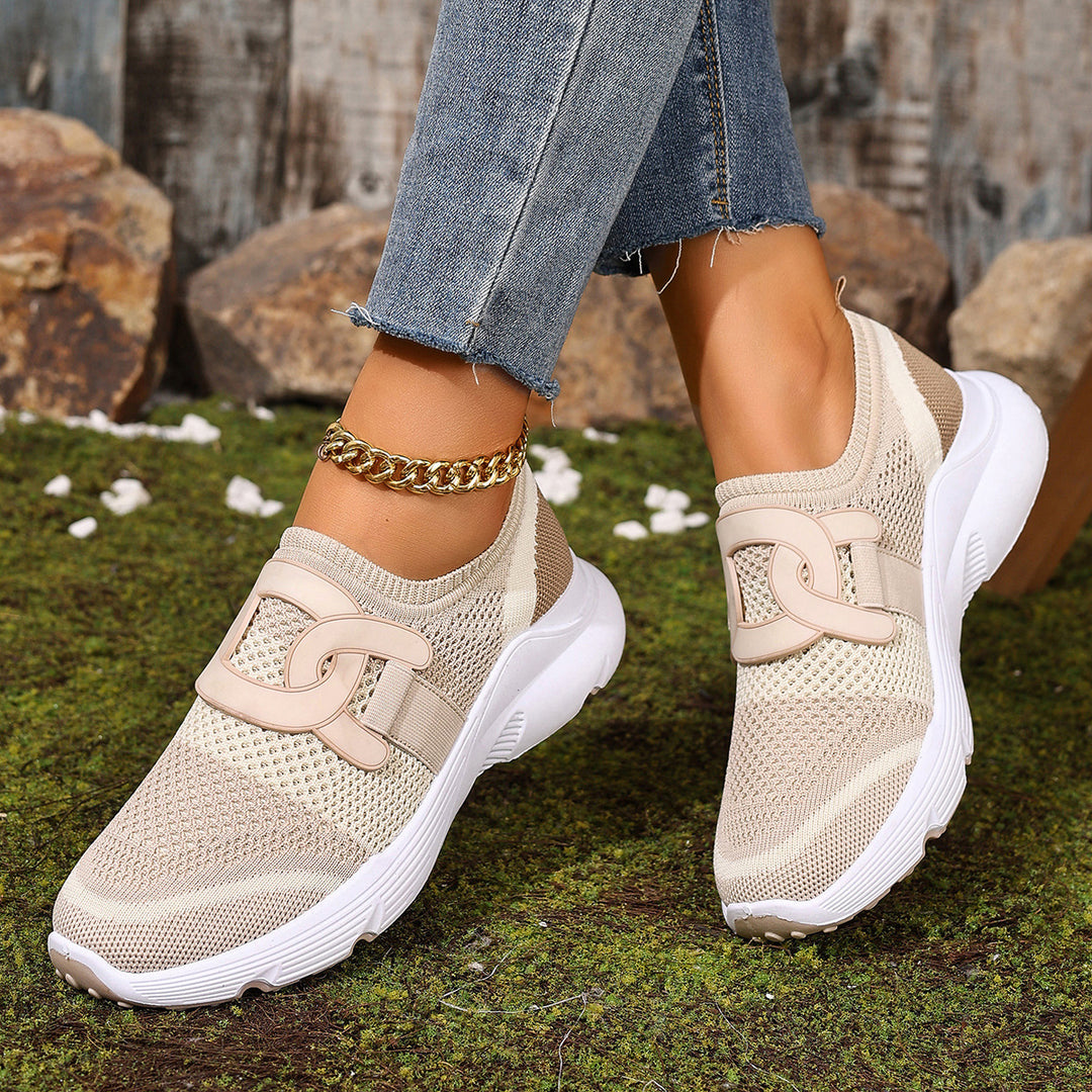 Damen Atmungsaktive Freizeitschuhe mit elastischem Riemen EB