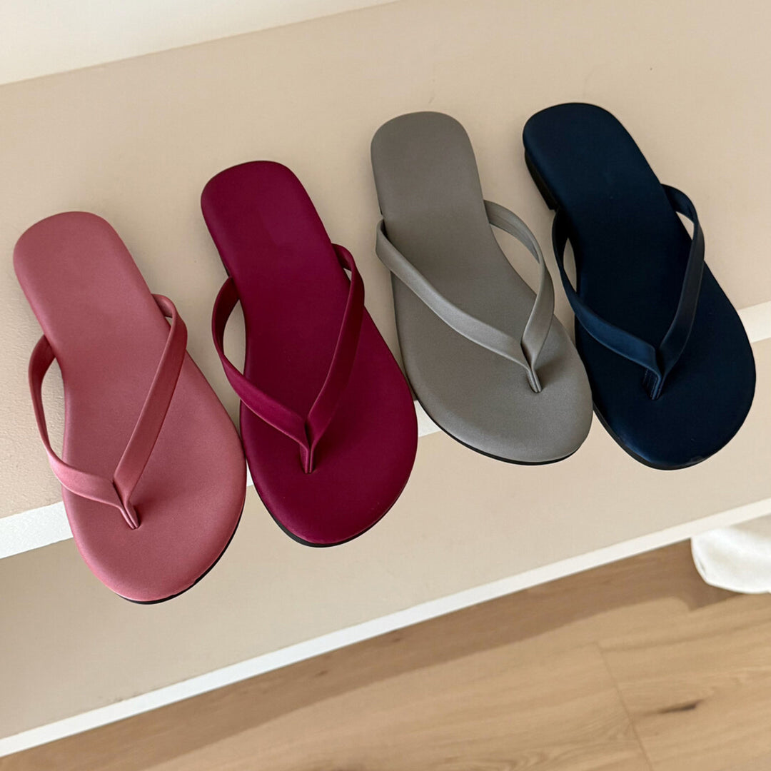 Damen Zehentrenner-Sandalen mit weichem Fußbett und rutschfester Sohle EB