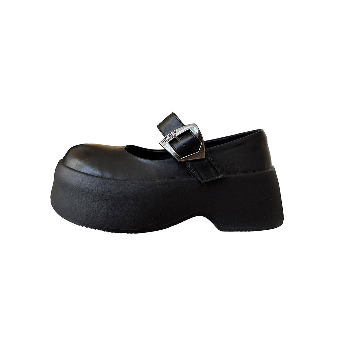 Damen Plateau-Mary-Jane-Schuhe mit verstellbarem Riemchen und rutschfester Sohle EB