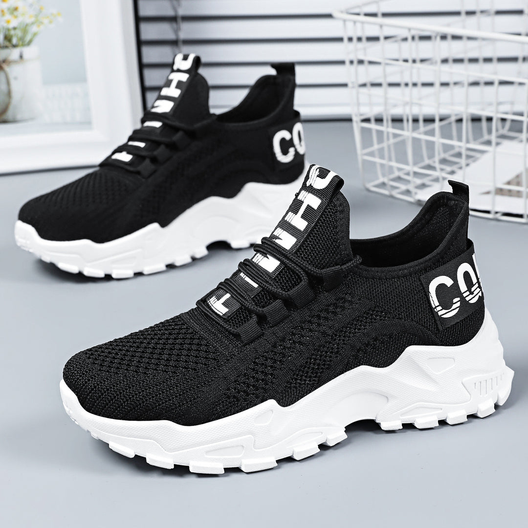 Damen nan nahtloser 3D-Strick Slip-On Sneaker mit elastischem Schlupfschaft, gepolsterter Fersenlasche und griffiger Hybridprofilsohle EB