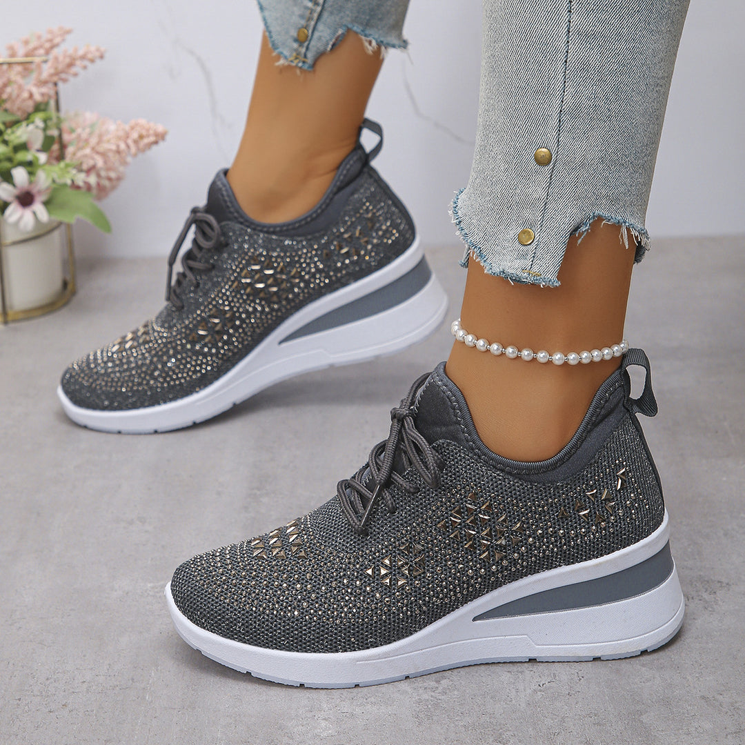 Damen Komfortable Sneaker mit modischem Netzdesign EB