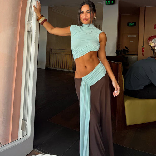 Damen Wickelkleid mit modernem Drapierungsdesign und elegantem Schnitt EB