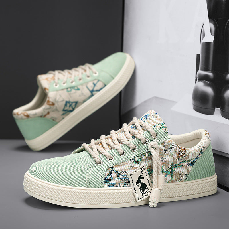 Damen Lässige Canvas-Sneakers mit einzigartigem Druckdesign EB