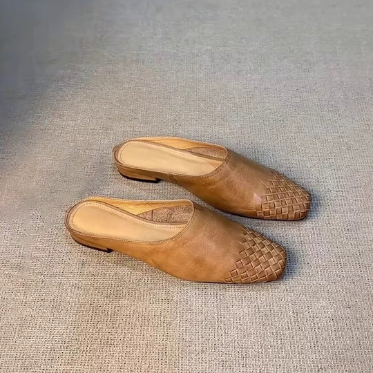 Damen Mules mit geflochtenem Design und bequemer Sohle EB