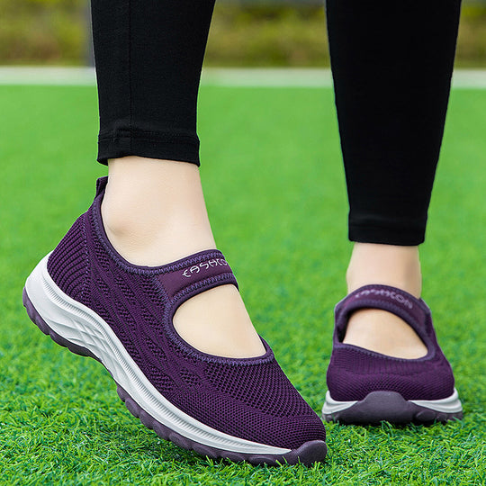 Damen Leichte und bequeme Sportpumps mit elastischem Obermaterial EB