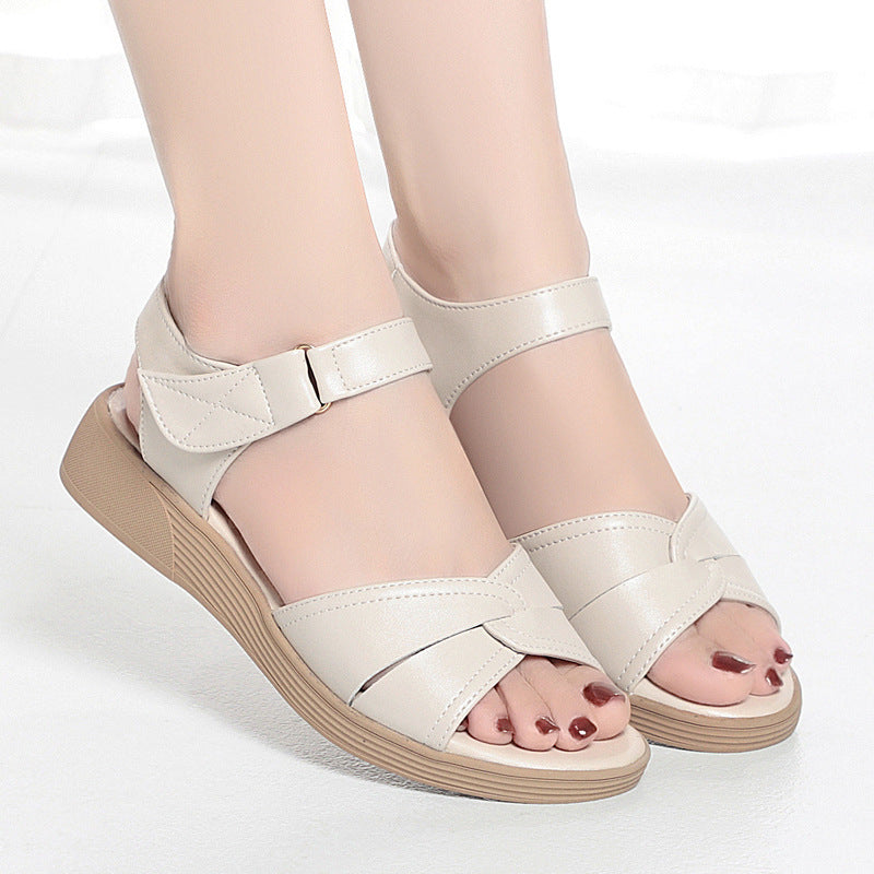Damen Komfortable Riemchen-Sandalen mit verstellbarem Verschluss und eleganter Schleife EB