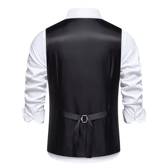 Herren elegante Anzugweste mit kontrastierendem Innenmuster EB