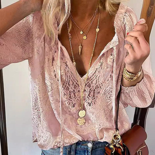 EB | Bluse Mit Spitzenshirt Für Frauen