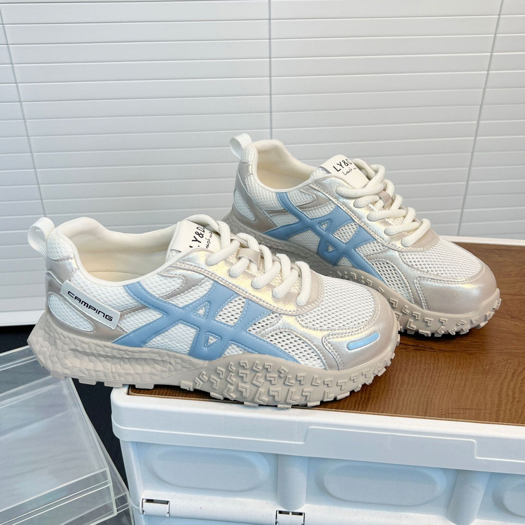 Damen Sportliche Sneakers mit atmungsaktiver Mesh-Oberfläche und rutschfester Sohle EB