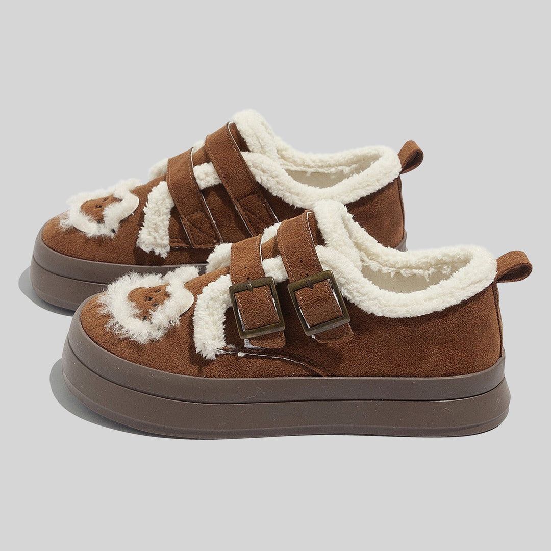 Damen Komfortable Sneaker mit weichem Innenfutter und dekorativen Riemen EB