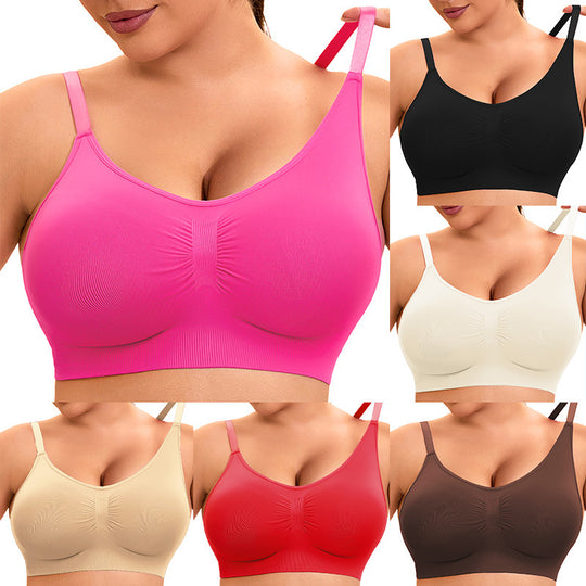 Damen sportlicher Bralette-BH mit nahtloser Passform und elastischem Unterband EB