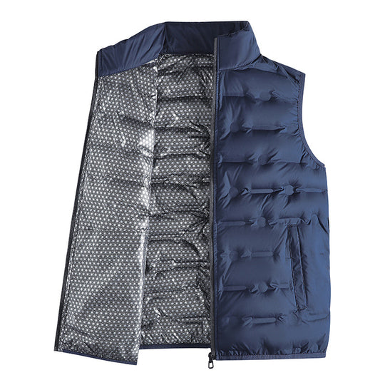 Herren leichte wattierte Stehkragenweste mit reflektierender Thermofolie EB