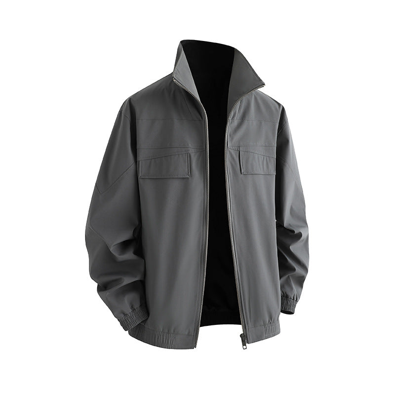Herren Freizeitjacke mit praktischen Taschen und hohem Kragen EB