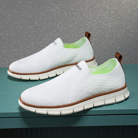 Damen Leichte Slip-On Sneakers aus atmungsaktivem Strickmaterial EB