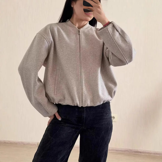 Damen Fleecejacke mit modernem Stehkragen und praktischen Taschen EB