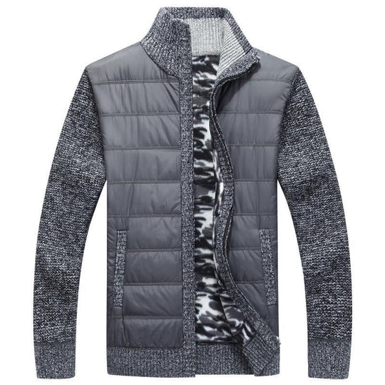 Herren moderne Steppjacke mit Strickärmeln EB