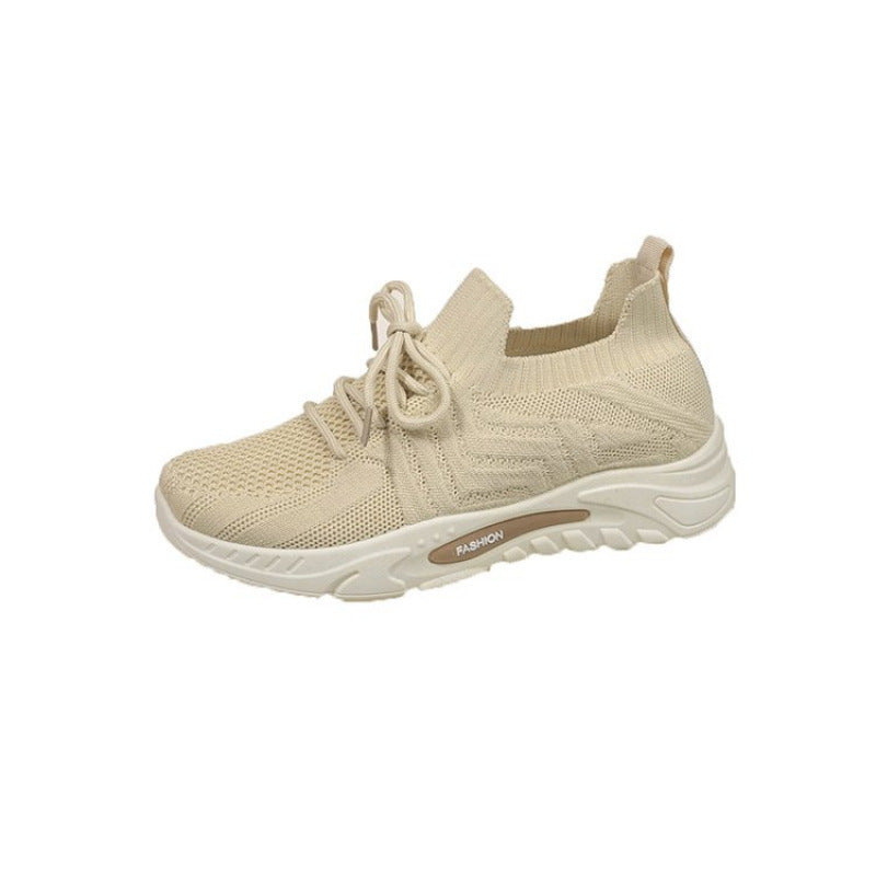 Damen Sportliche Sneakers mit flexibler Strick-Oberfläche und komfortabler Dämpfung EB
