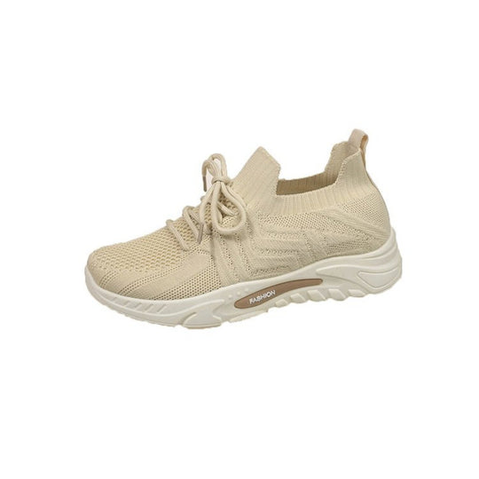 Damen Sportliche Sneakers mit flexibler Strick-Oberfläche und komfortabler Dämpfung EB