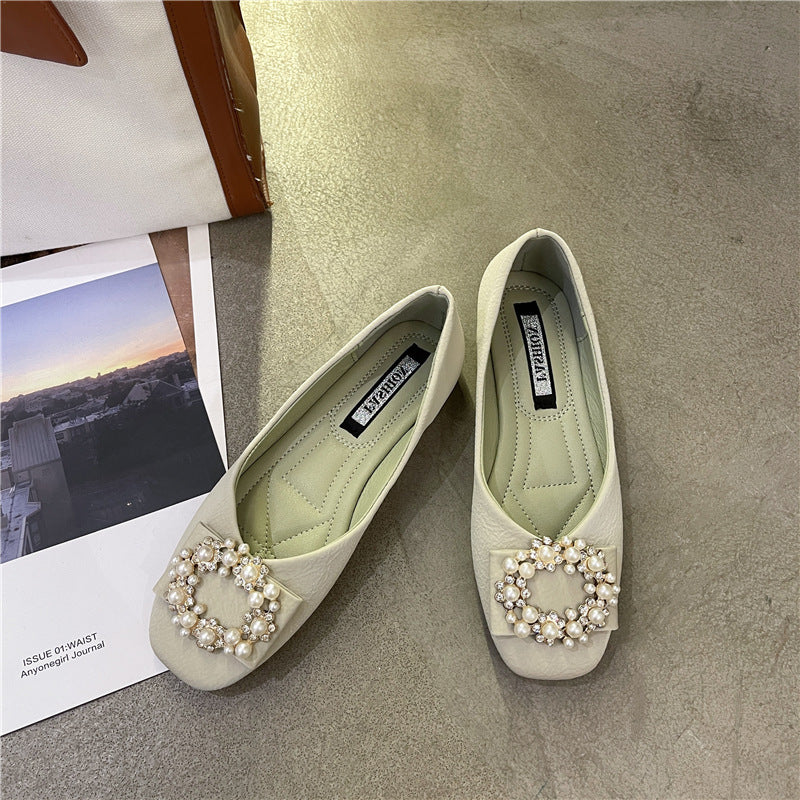 Damen Ballerinas mit perlenbesetztem Dekor EB