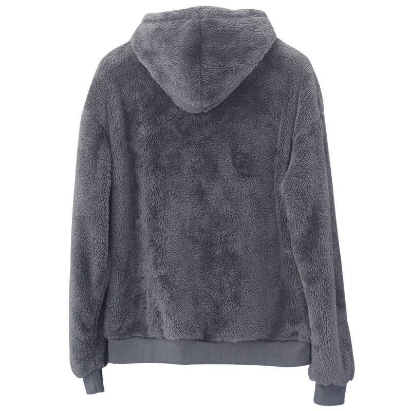 Damen kuscheliger Kapuzenpullover aus Fleece EB